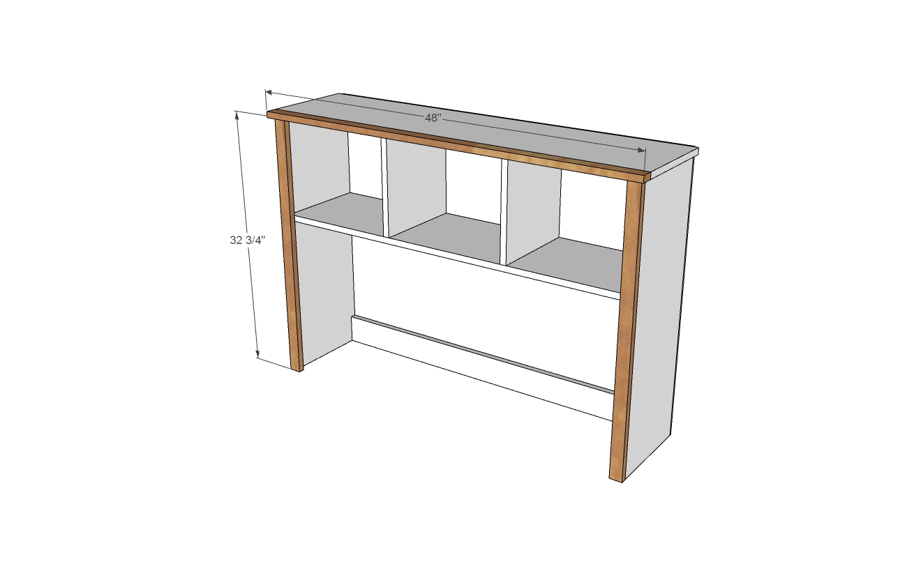 Brookstone Desk Hutch Ana White